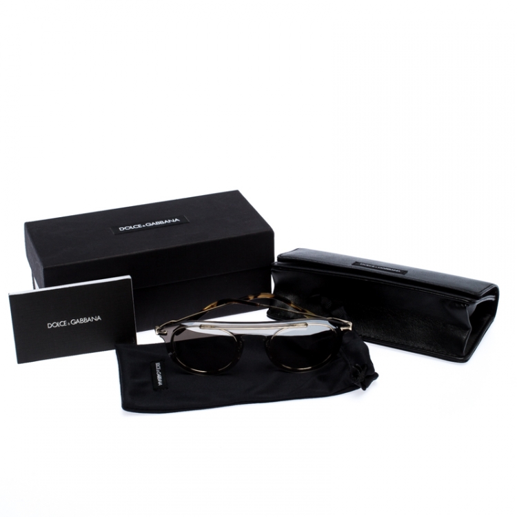 مملوكة مسبقًا Dolce and Gabbana Gold/Grey DG2169 Mirror Sunglasses