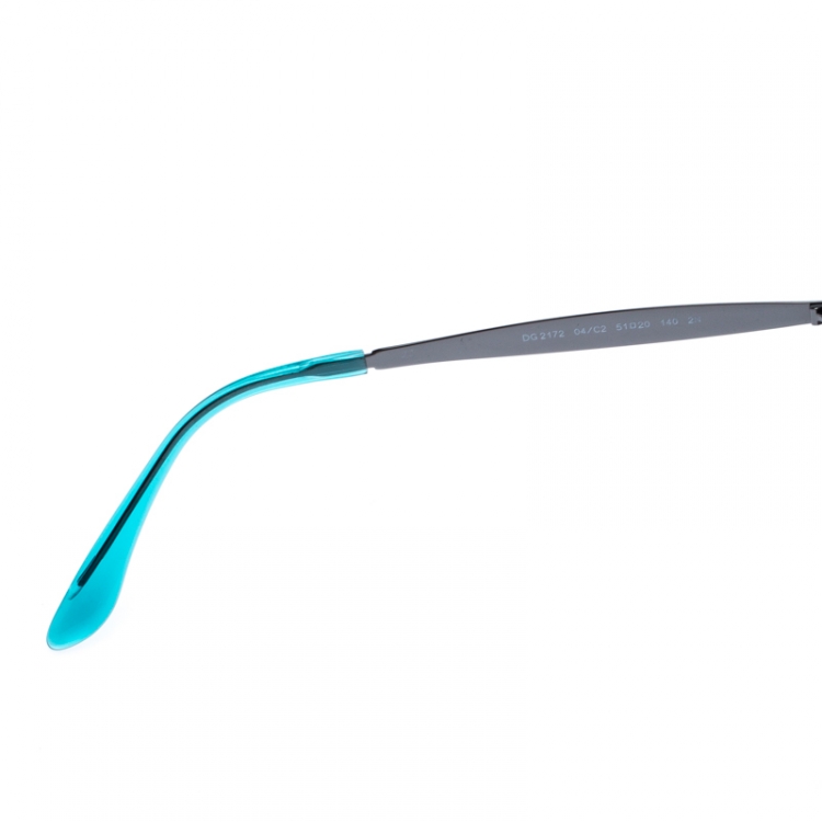مملوكة مسبقًا Dolce and Gabbana Blue/Green DG2172 Mirror Cat Eye Sunglasses