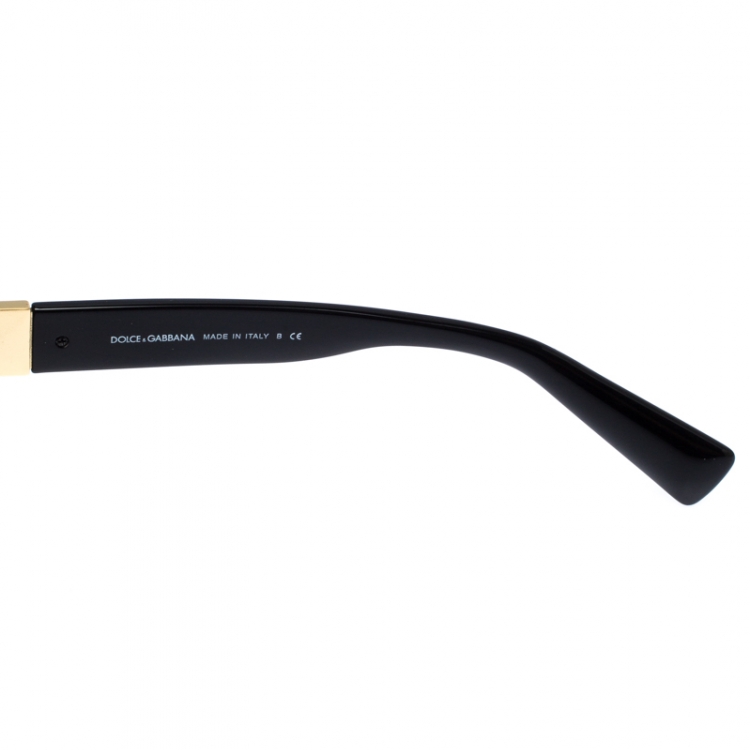 Pre Owned Dolce and Gabbana Black Special Edition Mosaico Cat Eye Sunglasses