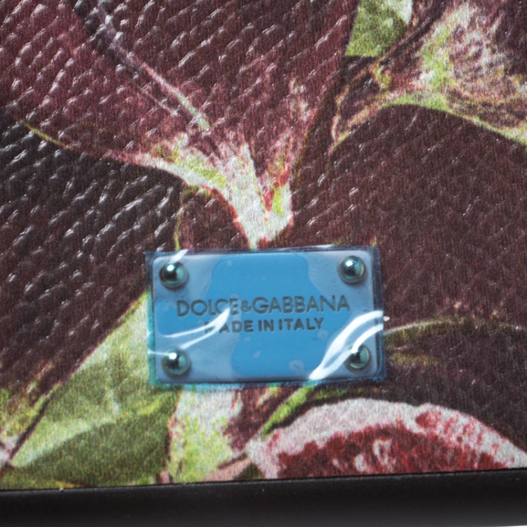 Pre Owned Dolce & Gabbana Multicolor Floral Print Leather iPhone 7/8 Case
