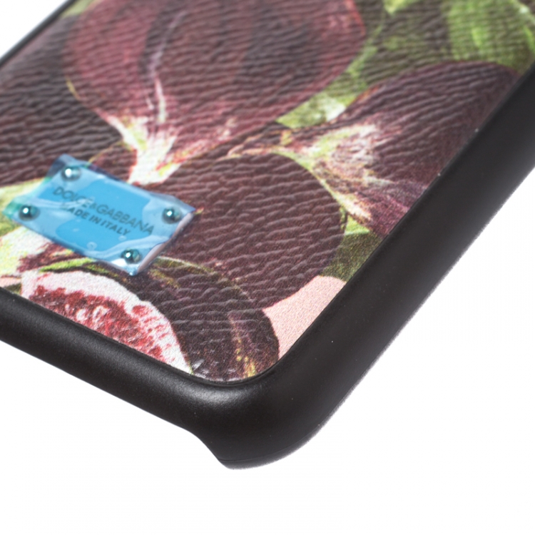 Pre Owned Dolce & Gabbana Multicolor Floral Print Leather iPhone 7/8 Case