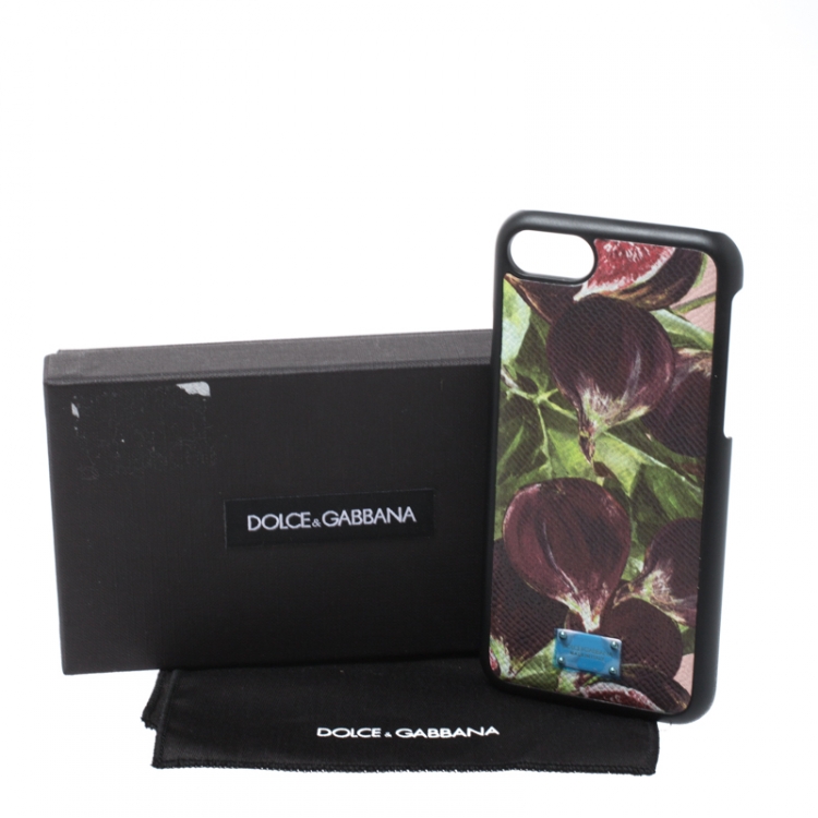 Pre Owned Dolce & Gabbana Multicolor Floral Print Leather iPhone 7/8 Case