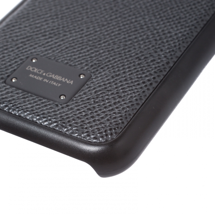 Pre Owned Dolce & Gabbana Black Leather iPhone 7/8 Case
