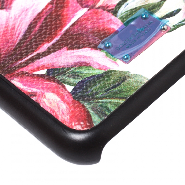Pre Owned Dolce and Gabbana Multicolor Floral Print Leather iPhone 7/8 Plus Case