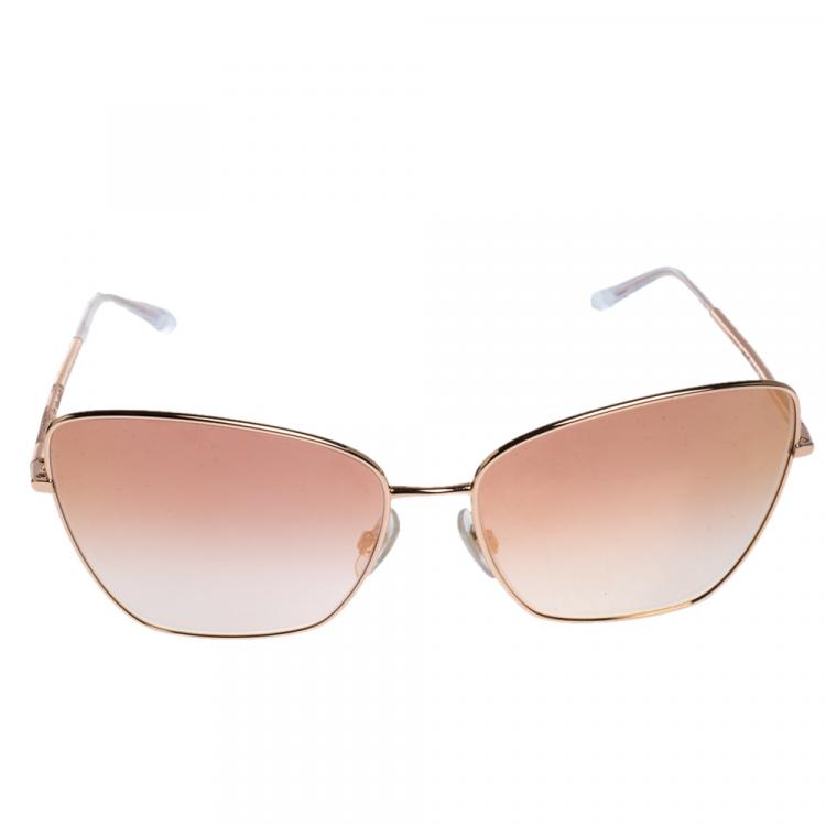 Pre Owned Dolce & Gabbana Pink Gradient/Pink Gold DG2208 Sunglasses