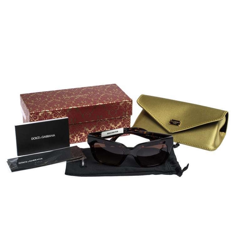 Pre Owned Dolce & Gabbana Brown Gradient/Havana DG4286 Sunglasses