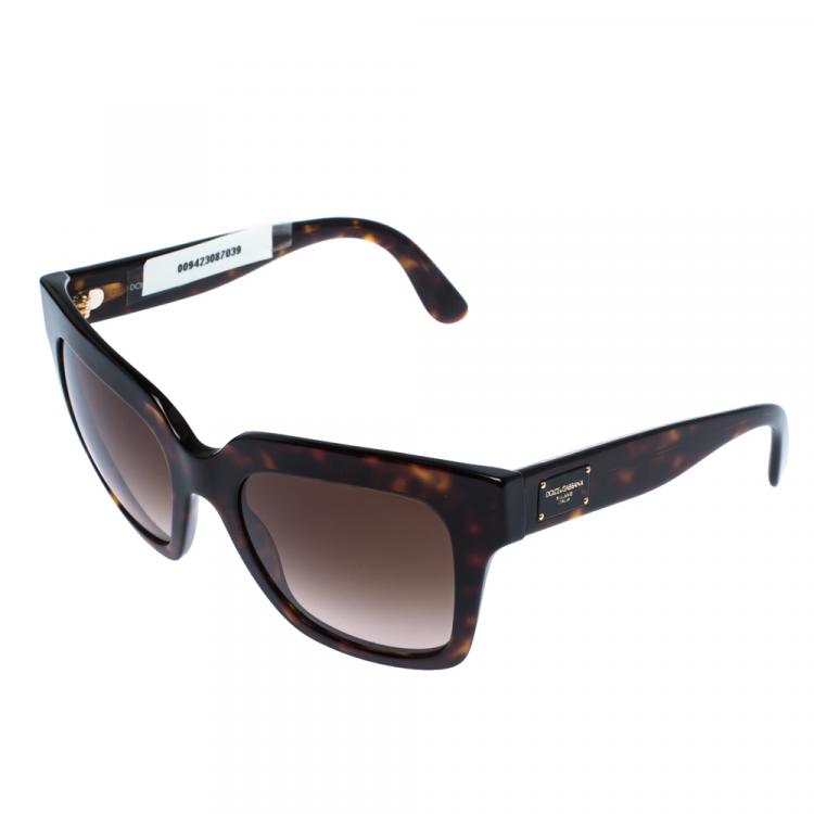 Pre Owned Dolce & Gabbana Brown Gradient/Havana DG4286 Sunglasses