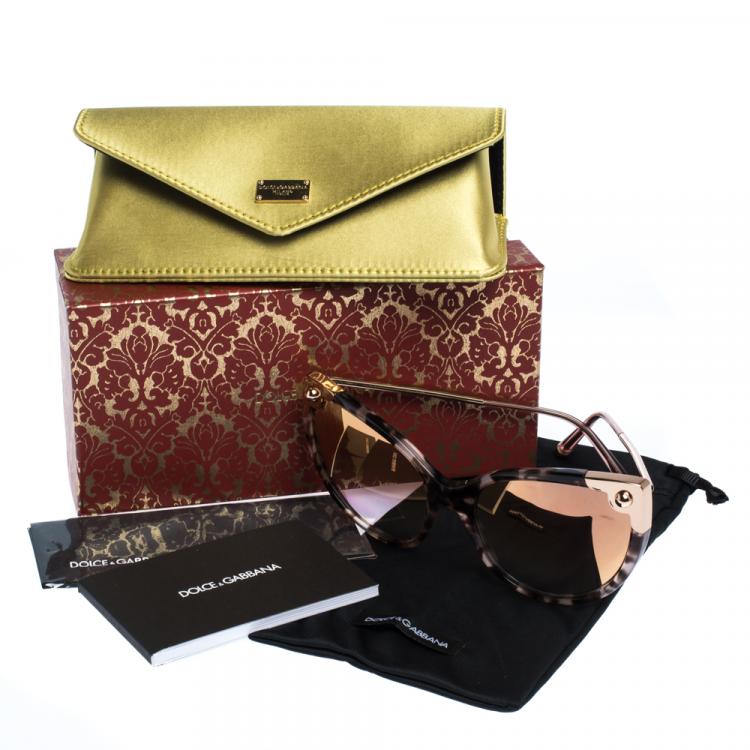 Pre Owned Dolce & Gabbana Pink Gradient/Pink Havana DG4337 Sunglasses