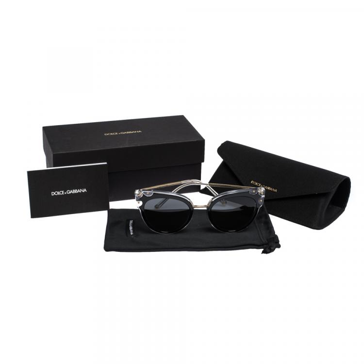 Pre Owned Dolce & Gabbana Black/Grey DG4340 Sunglasses
