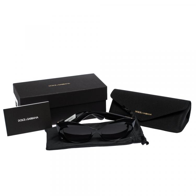 Pre Owned Dolce & Gabbana Black/Grey Gradient DG6123 Sunglasses