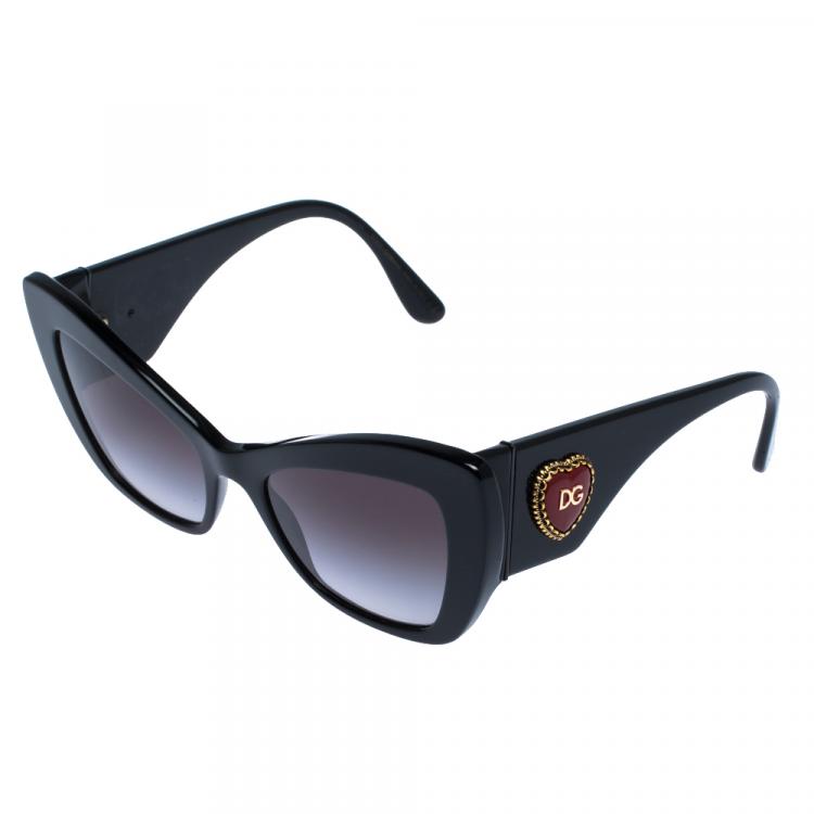 Pre Owned Dolce & Gabbana Black/Grey Gradient DG4349 Sunglasses