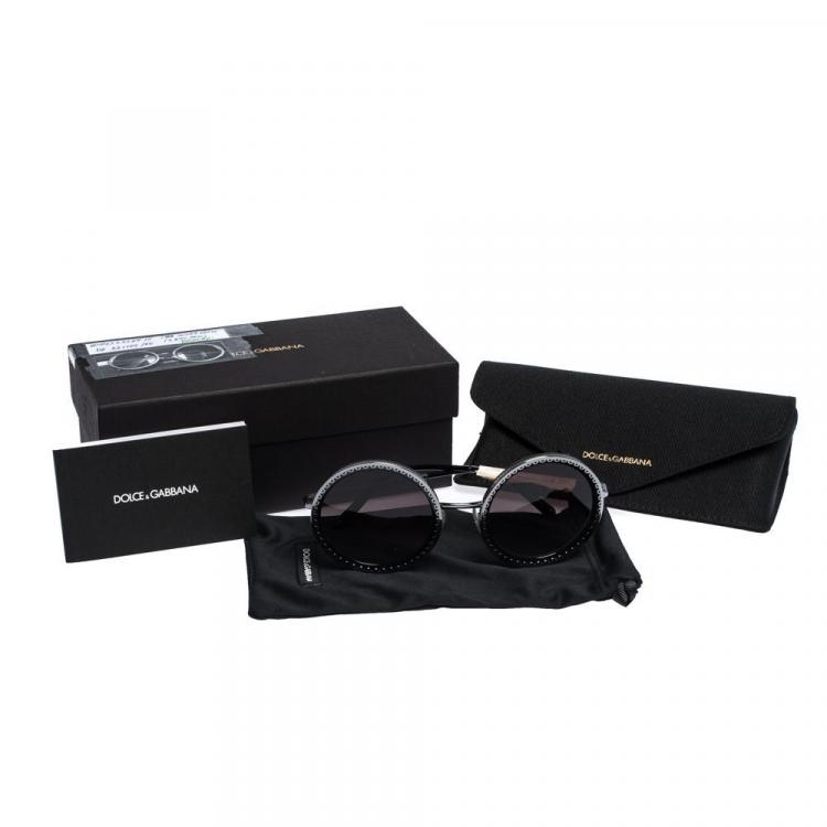 Pre Owned Dolce & Gabbana Grey Gradient/Black DG2211 Sunglasses