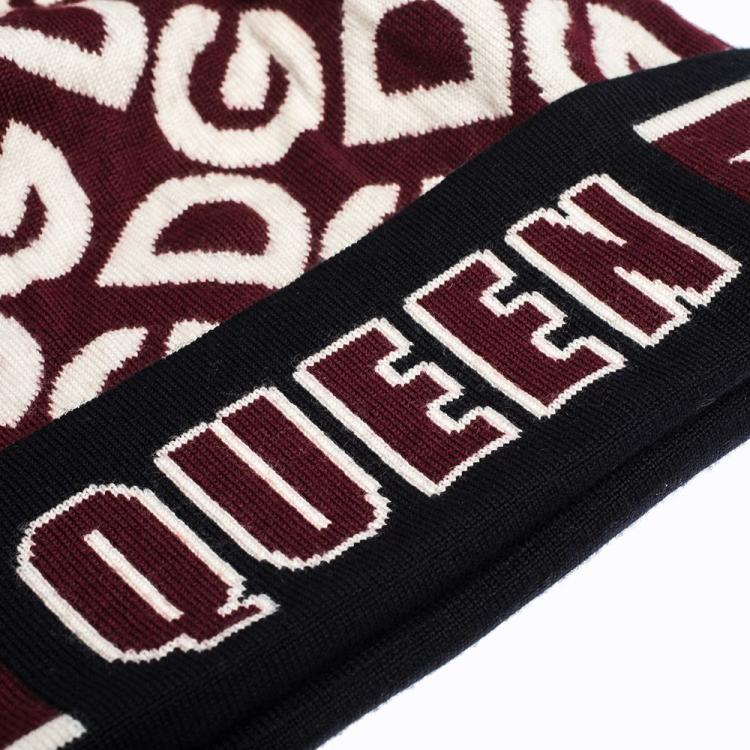 Pre Owned Dolce & Gabbana Multicolor DG Mania Print Wool Plain Knit Beanie