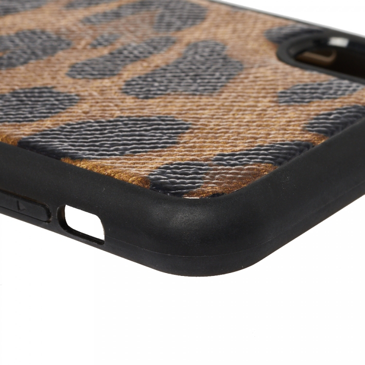 Pre Owned Dolce & Gabbana Brown Leopard Print Dauphine iPhone XS Max Case 