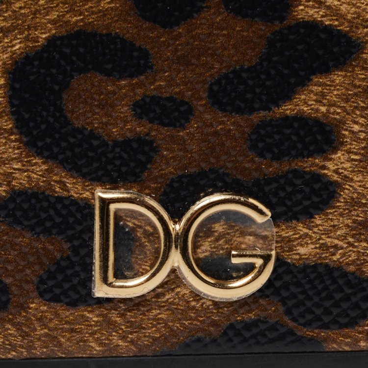 Pre Owned Dolce & Gabbana Brown Leopard Print Dauphine iPhone XS Max Case 