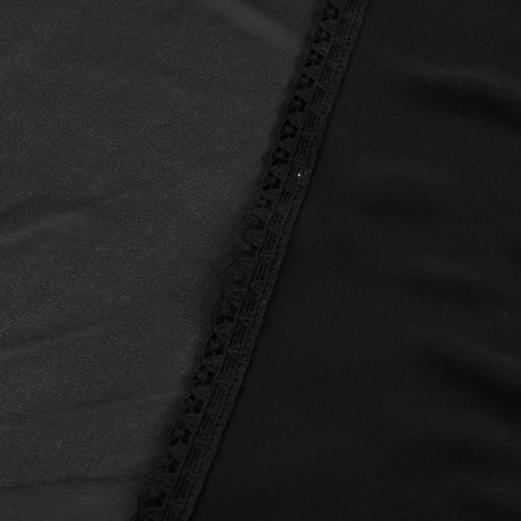 Pre Owned Dolce & Gabbana Black Solid Scarf Plate