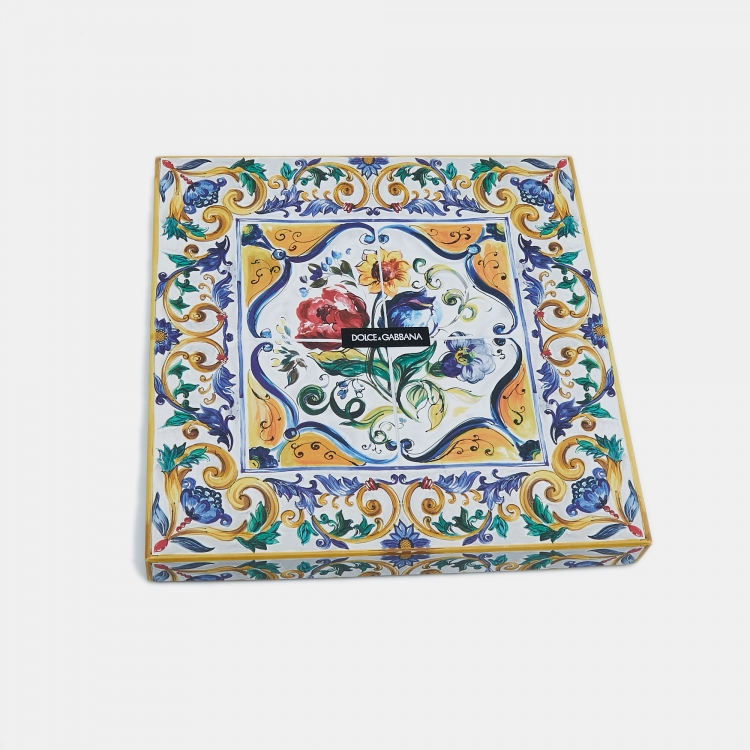 Pre Owned Dolce & Gabbana Multicolor Mambo Print Silk Square Scarf