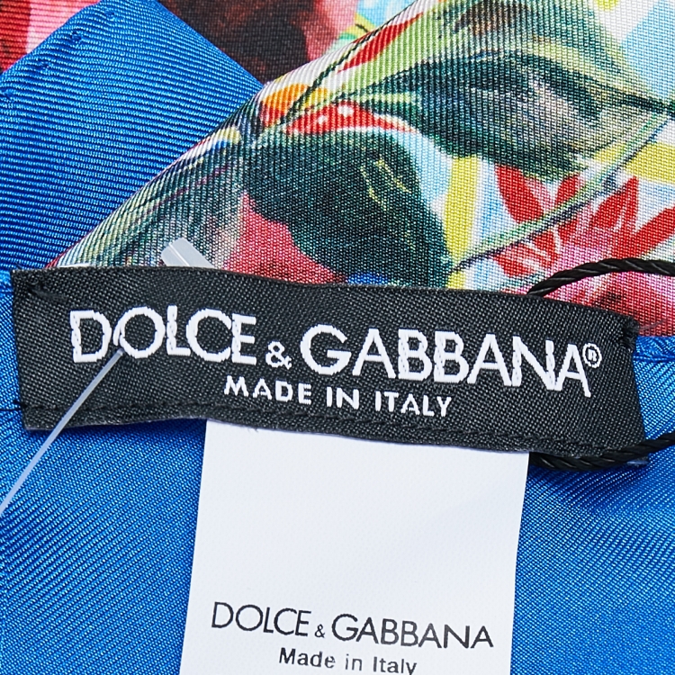 Pre Owned Dolce & Gabbana Multicolor Mambo Print Silk Square Scarf