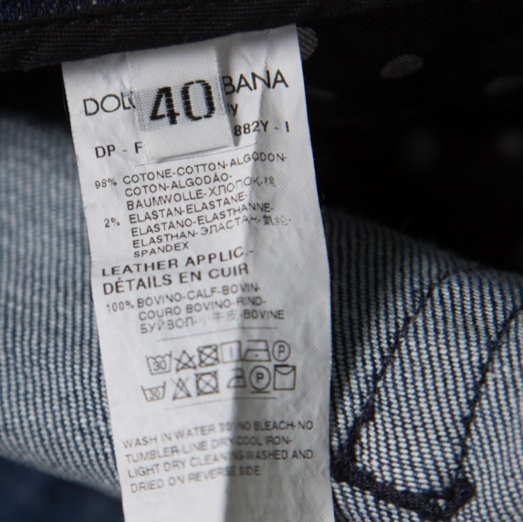 Pre Owned Dolce and Gabbana Indigo Dark Wash Denim Skinny Pretty Jeans S