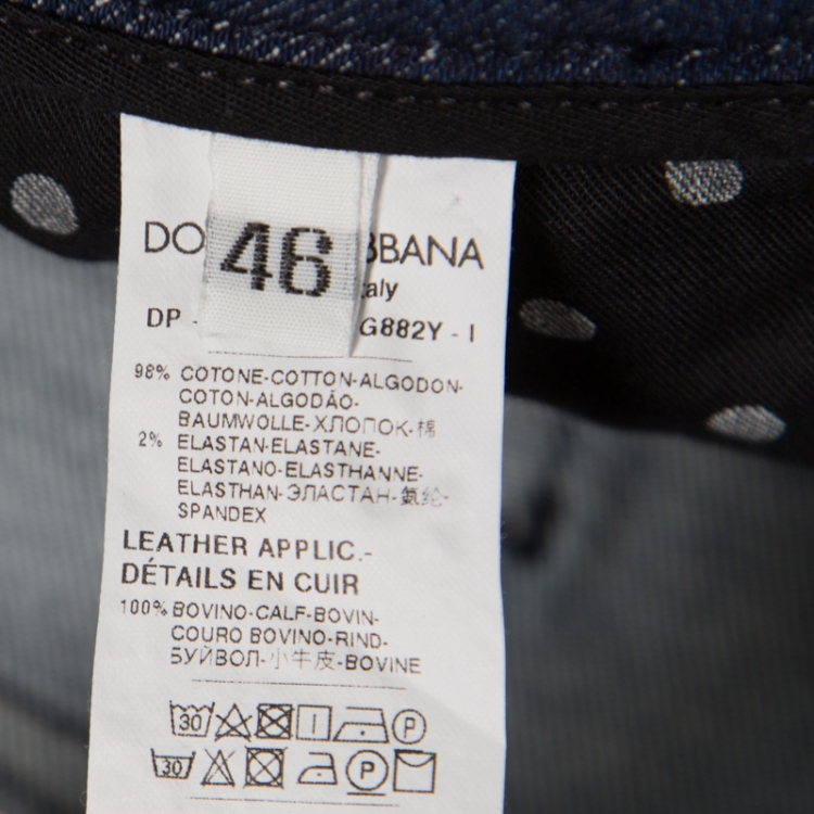 Pre Owned Dolce and Gabbana Indigo Dark Wash Denim Skinny Pretty Jeans L