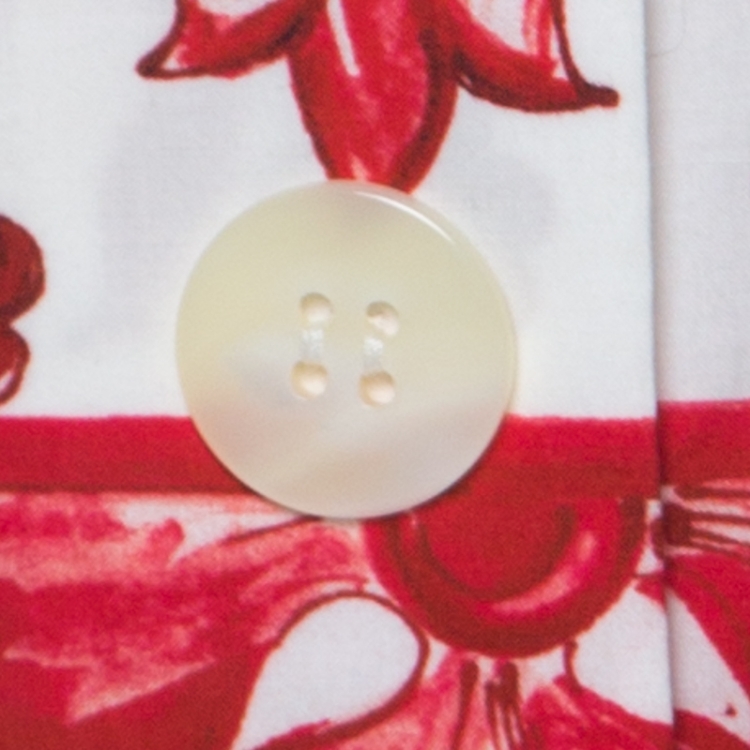 Pre Owned Dolce and Gabbana Red and White Floral Printed Sicilian Dress M