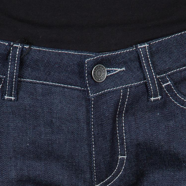 Pre Owned Dolce and Gabbana Indigo Denim Dark Wash Cute Skinny Jeans S