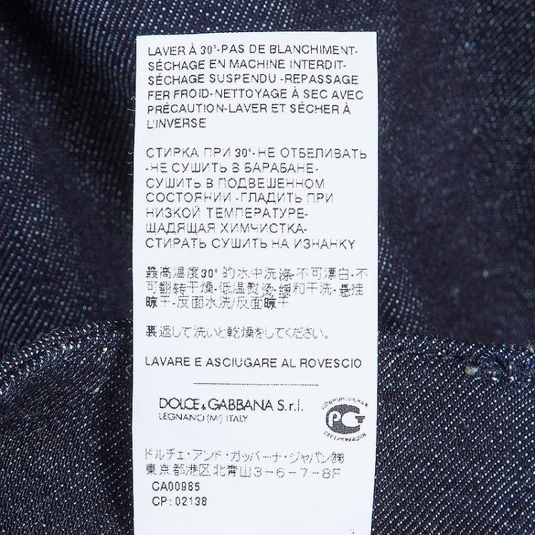 Pre Owned Dolce and Gabbana Indigo Denim Dark Wash Cute Skinny Jeans S