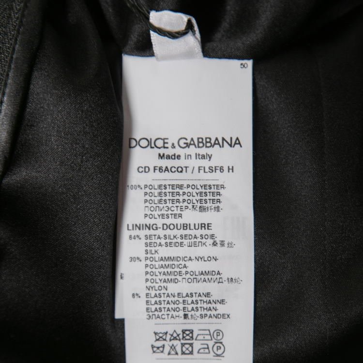 Pre Owned Dolce & Gabbana Multicolor Floral Patterned Sequin Full Sleeve Mini Dress M