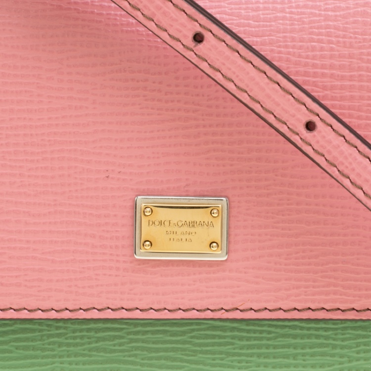Pre Owned Dolce and Gabbana Multicolor Leather Small Limited Edition Miss Sicily Top Handle Bag