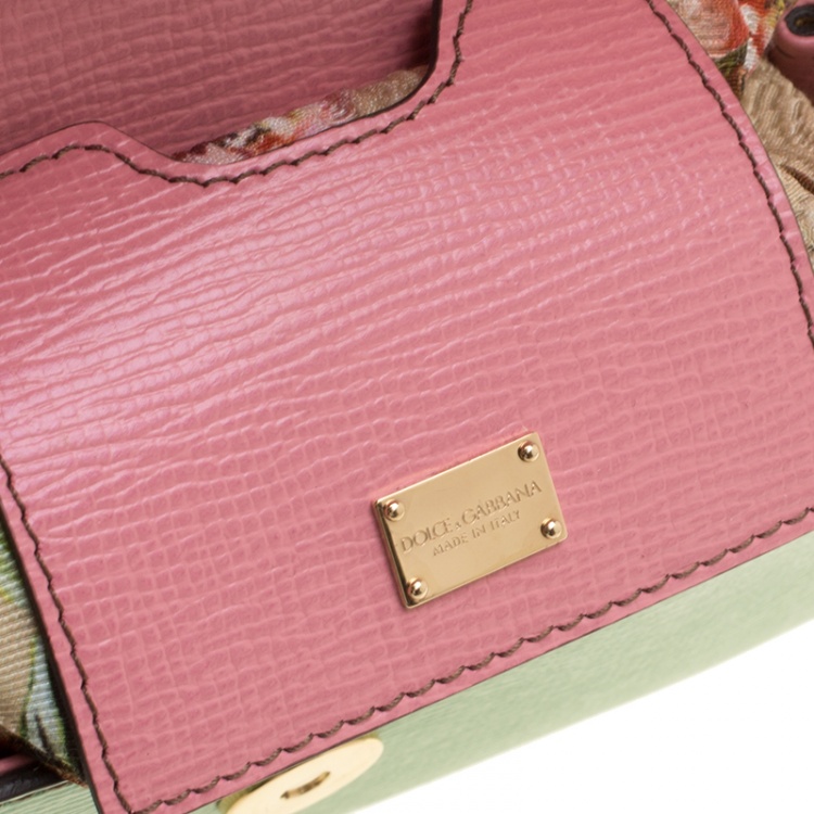Pre Owned Dolce and Gabbana Multicolor Leather Small Limited Edition Miss Sicily Top Handle Bag