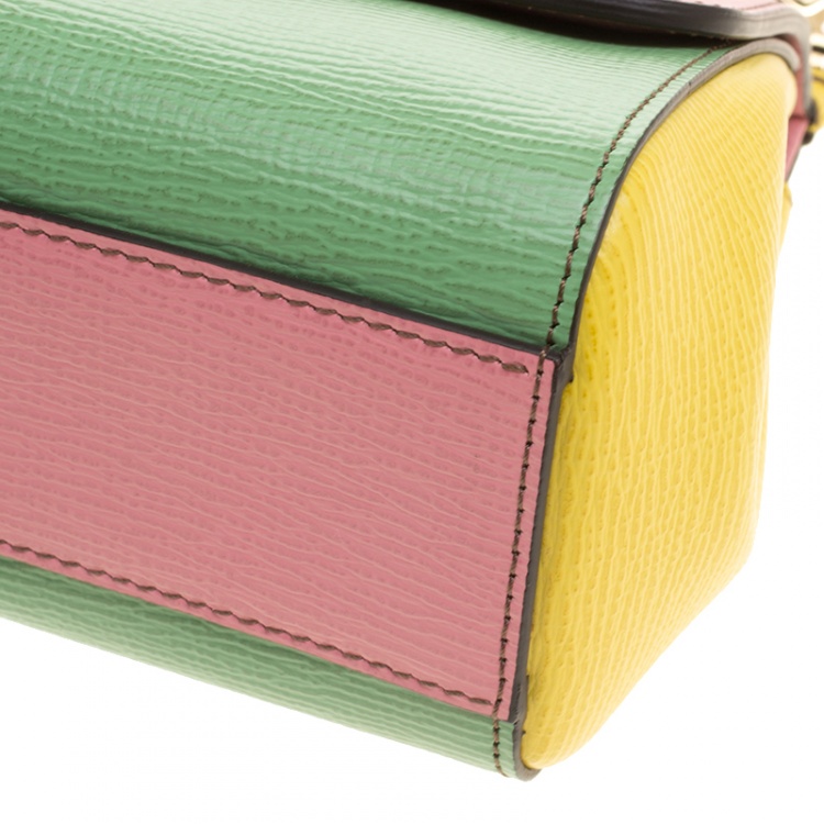 Pre Owned Dolce and Gabbana Multicolor Leather Small Limited Edition Miss Sicily Top Handle Bag