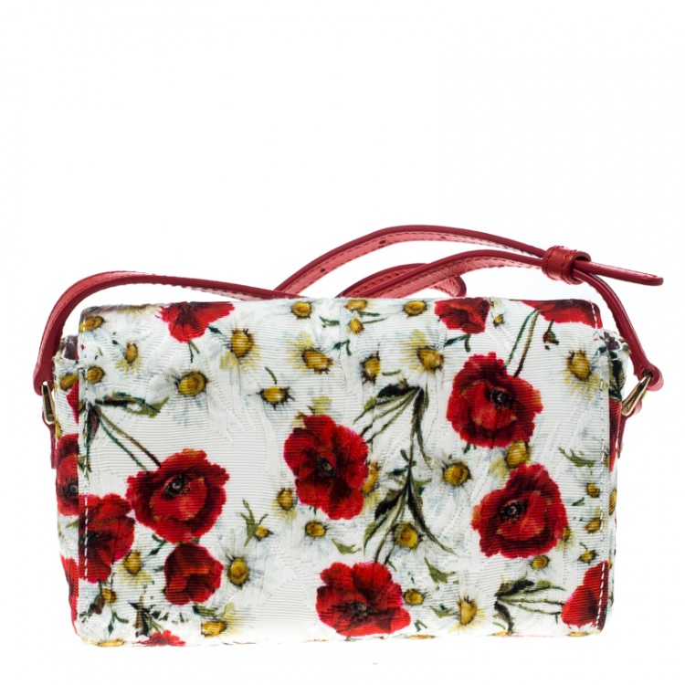 Pre Owned Dolce and Gabbana Multicolor Floral Printed Fabric Brocade Bag