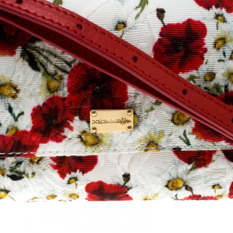 Pre Owned Dolce and Gabbana Multicolor Floral Printed Fabric Brocade Bag