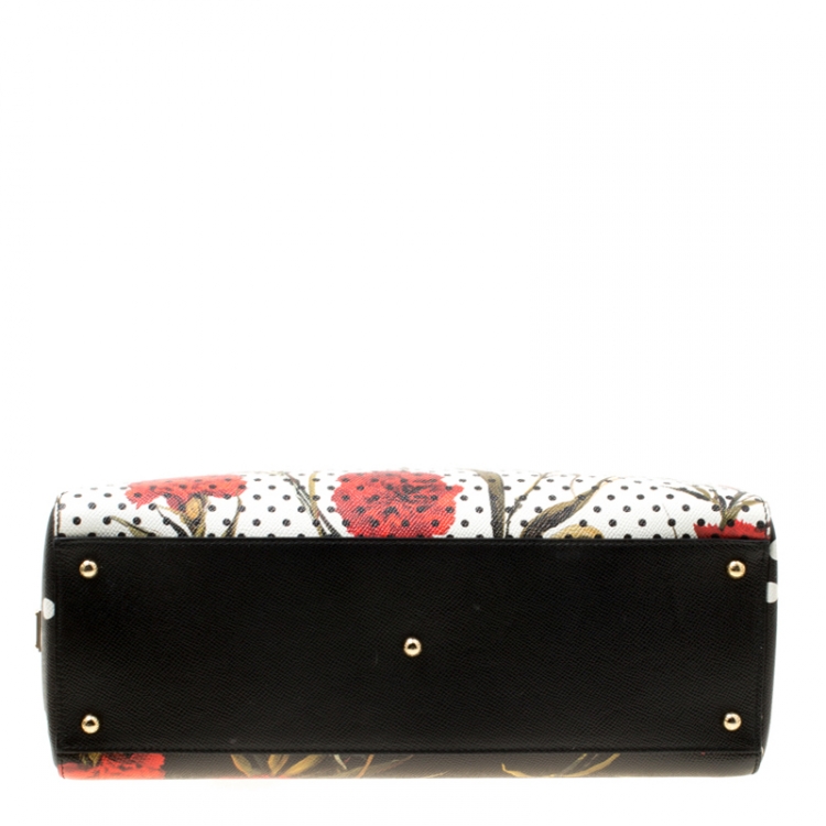 مملوكة مسبقًا Dolce and Gabbana Multicolor Floral Printed Leather Miss Sicily Top Handle Bag