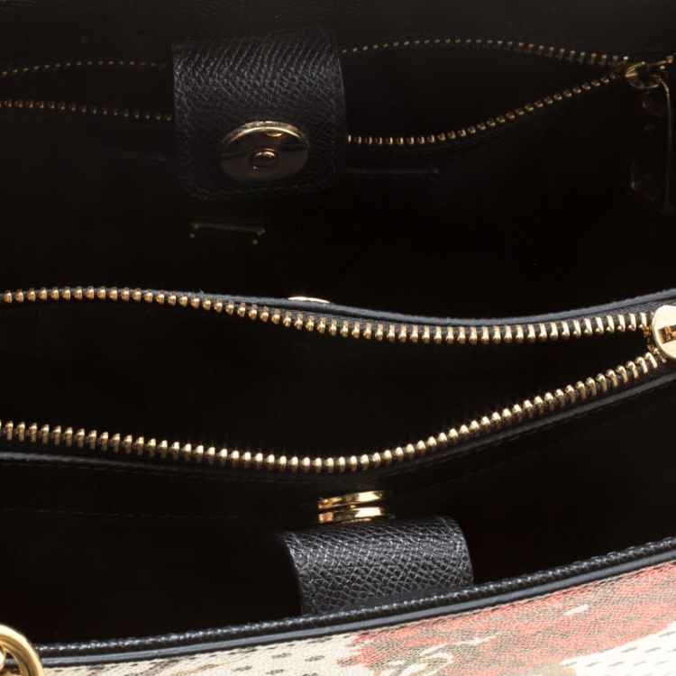 مملوكة مسبقًا Dolce and Gabbana Multicolor Floral Printed Leather Miss Sicily Top Handle Bag