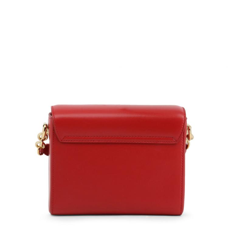 Pre Owned Dolce and Gabbana Red Leather DG Millenials Crossbody Bag