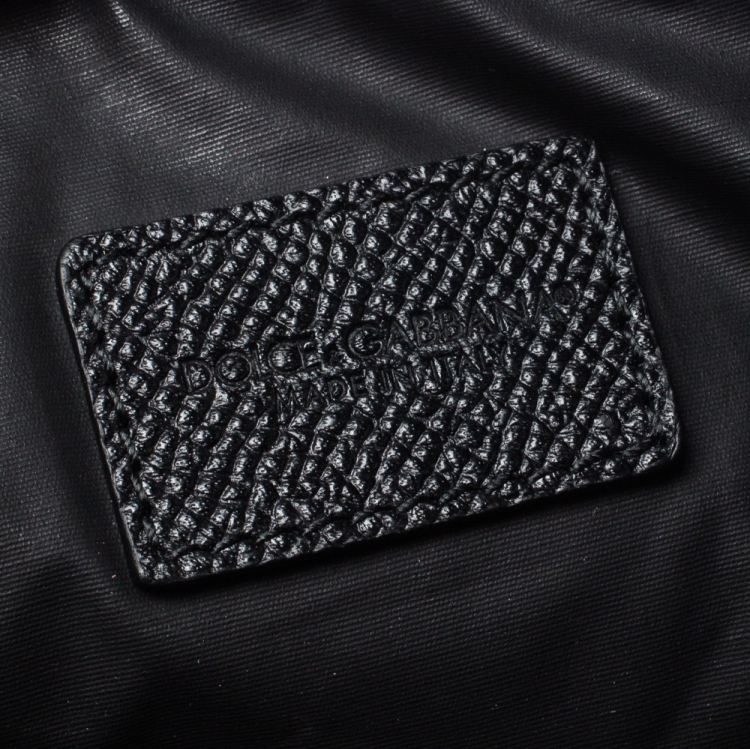 Pre Owned Dolce & Gabbana Grey/Black Skull Print Clutch
