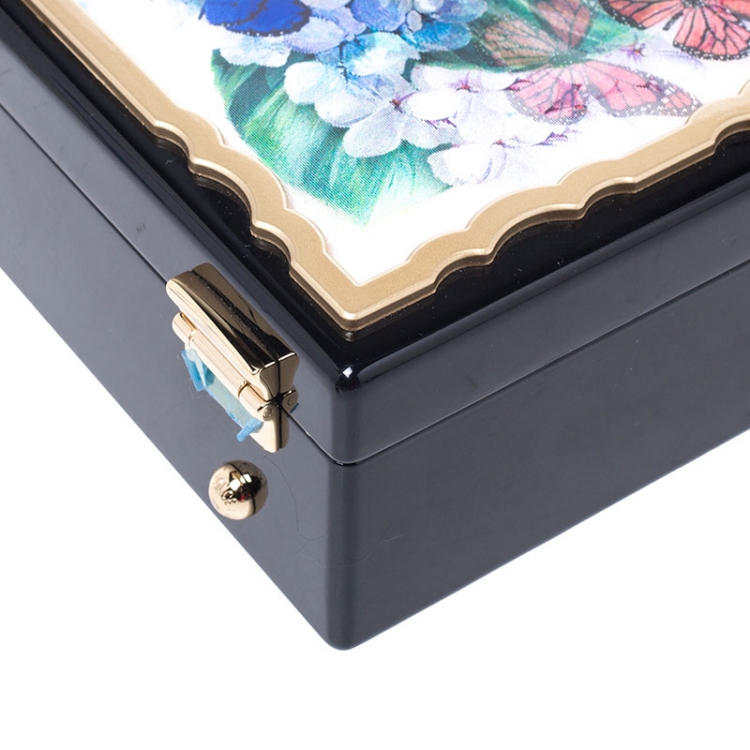 Pre Owned Dolce & Gabbana Multicolor Acrylic and Snakeskin Top Handle Box Bag