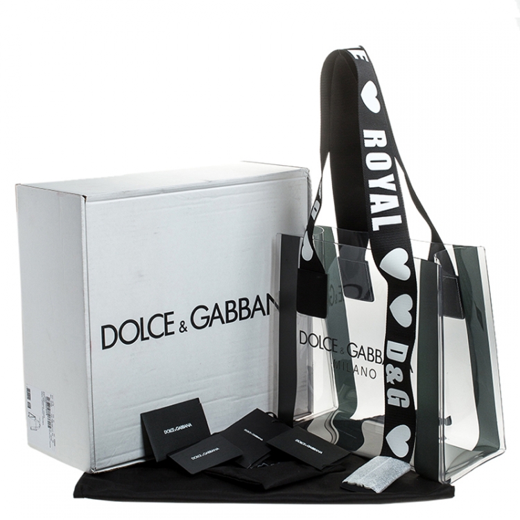 Pre Owned Dolce & Gabbana Black/Transparent PVC Street Shopper Tote