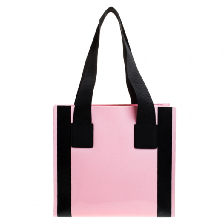 Pre Owned Dolce and Gabbana Pink PVC Street Shopper Tote