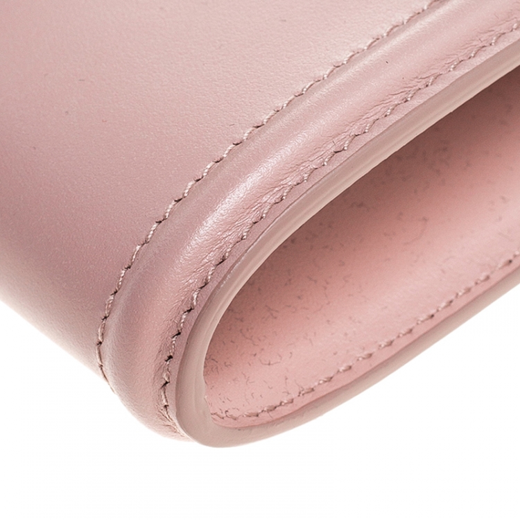 Pre Owned Dolce and Gabbana Blush Pink Leather Devotion Belt Bag