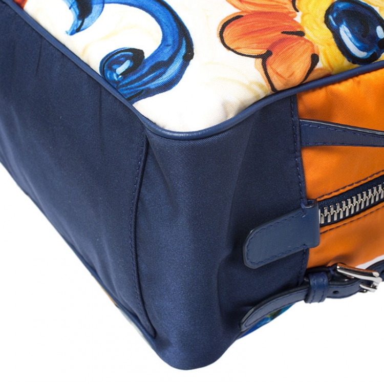 Pre Owned Dolce and Gabbana Multicolor Printed Nylon Wash Bag