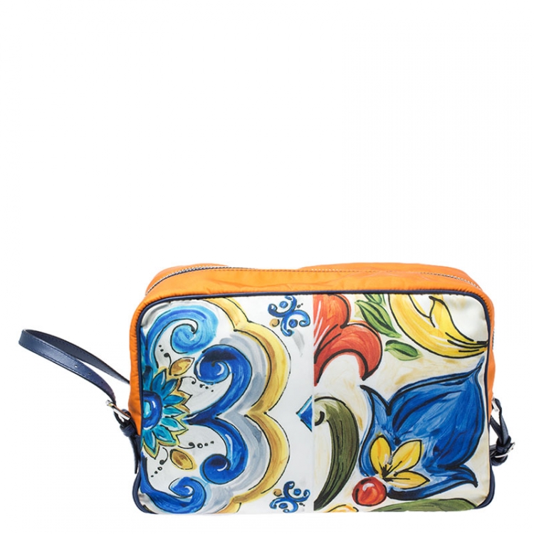 Pre Owned Dolce and Gabbana Multicolor Printed Nylon Wash Bag