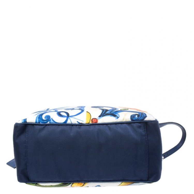 Pre Owned Dolce and Gabbana Multicolor Printed Nylon Wash Bag