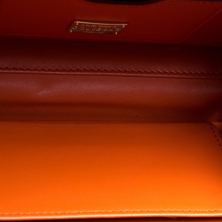Pre Owned Dolce & Gabbana Purple Wood Bellezza Box Clutch Bag