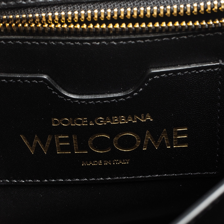 Pre Owned Dolce & Gabbana Red Python and Velvet Welcome Top Handle Bag
