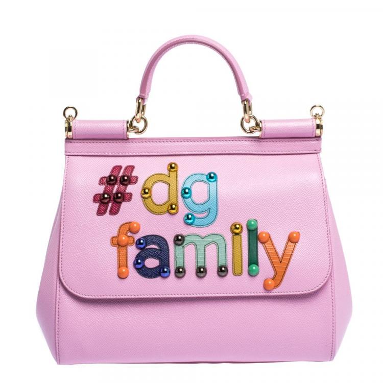 Dolce & Gabbana Pink Leather #dg family Medium Miss Sicily Bag Dolce &  Gabbana | TLC