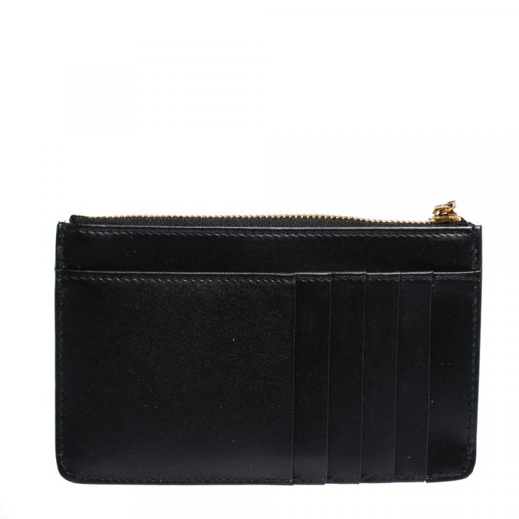 Pre Owned Dolce & Gabbana Black Quilted Leather Medium Devotion Card Holder