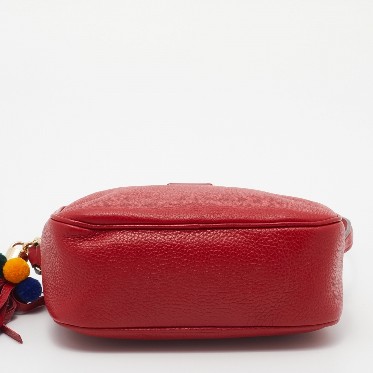 Pre Owned Dolce & Gabbana Red Leather Crossbody Bag