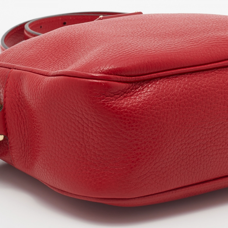 Pre Owned Dolce & Gabbana Red Leather Crossbody Bag